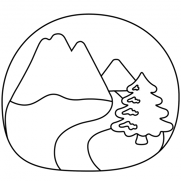National Park Emoji coloring page image
