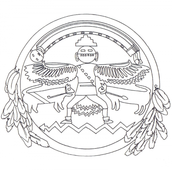 Native American Mandala coloring page image