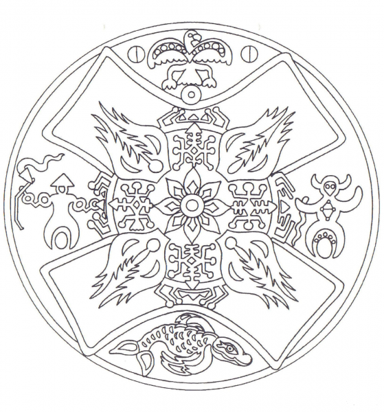 Native American Mandala coloring page image