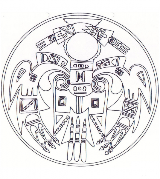 Native American Mandala coloring page image