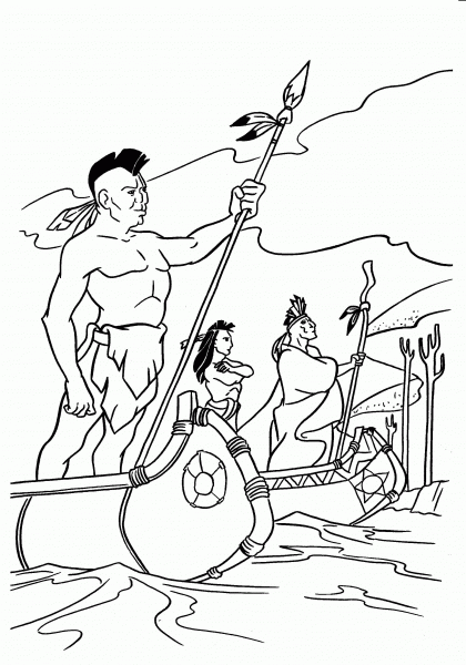 Native Americans Are Coming  coloring page image