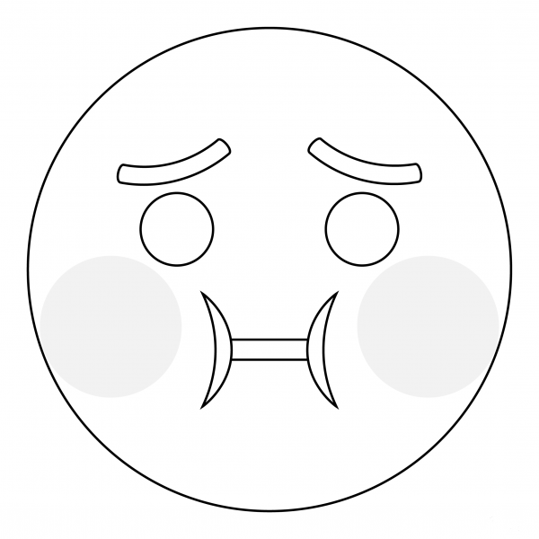 Nauseated Face coloring page image
