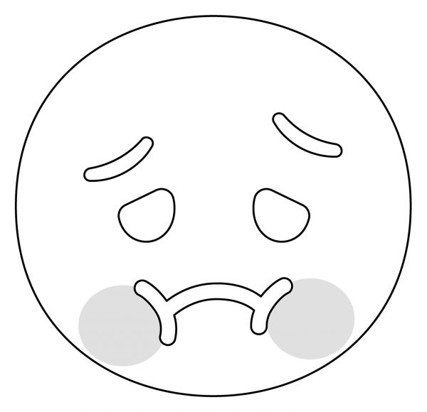 Nauseated Face Emoji coloring page image