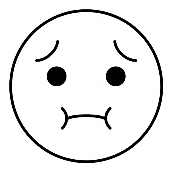 Nauseated Face Emoji coloring page image