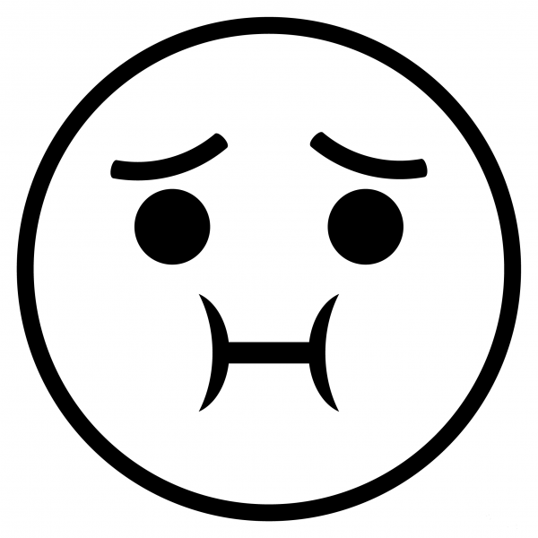 Nauseated Face Emoji coloring page image