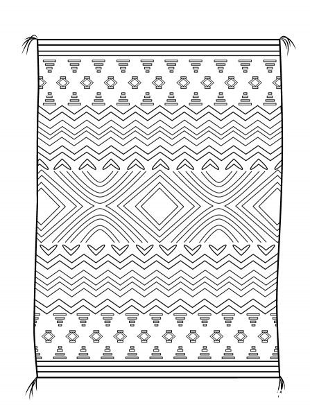 Navajo Blanket coloring page image