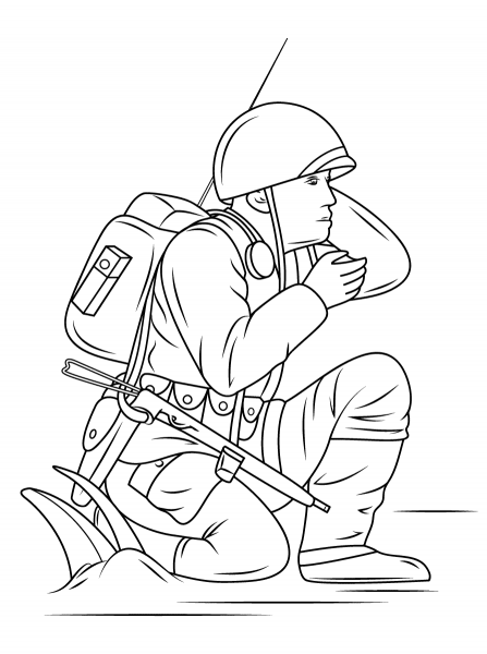 Navajo Code Talkers coloring page image