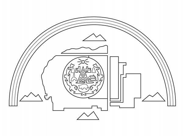 Navajo Nation Flag coloring page image
