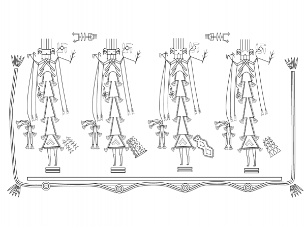 Navajo Sand Painting coloring page image