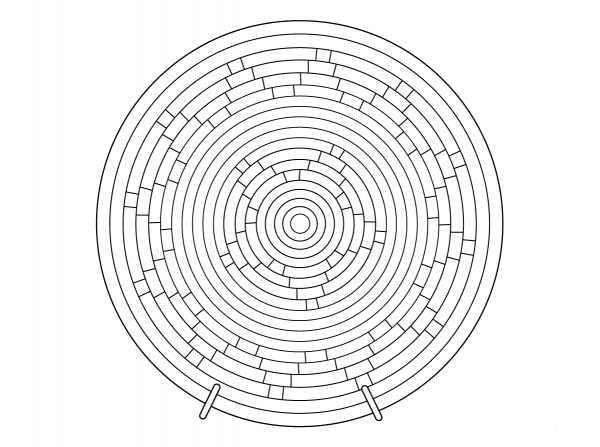 Navajo Wedding Basket coloring page image