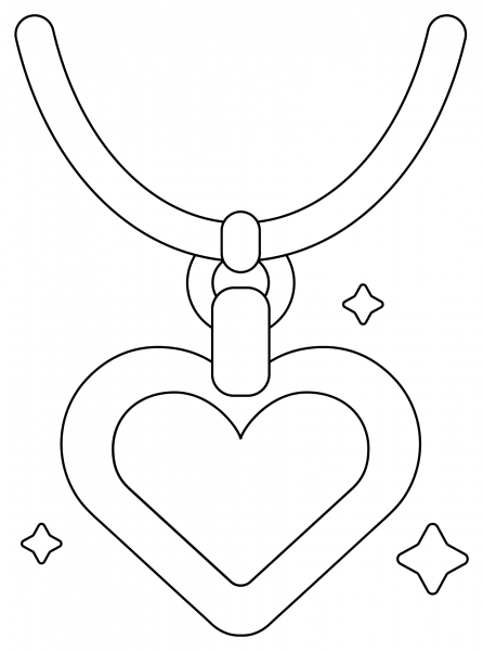 Necklace coloring page image