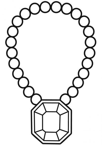 Necklace coloring page image