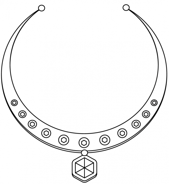 Necklace coloring page image