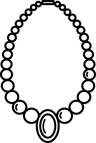 Necklace coloring page image
