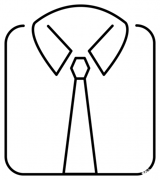 Necktie Emoji coloring page image