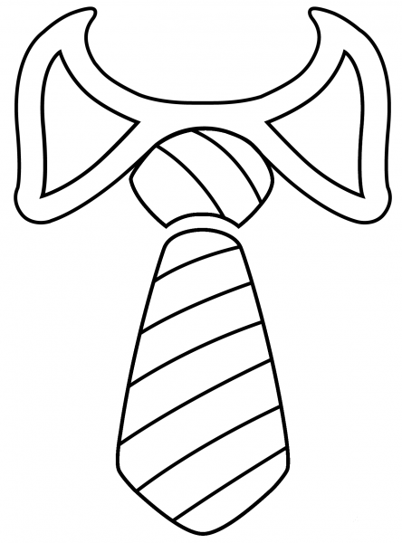 Necktie Emoji coloring page image