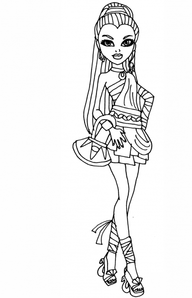 Nefera Doll coloring page image