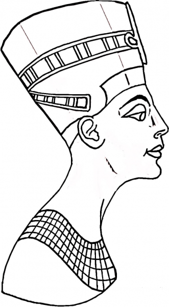 Nefertiti  coloring page image