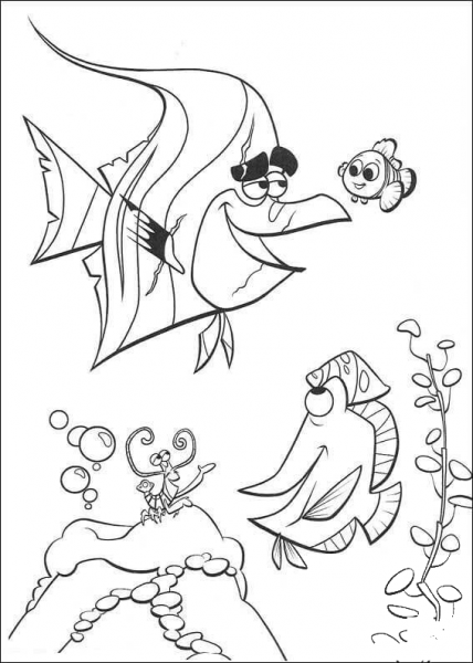 Nemo And Gill coloring page image