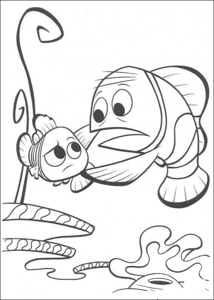 Nemo And His Father  coloring page image