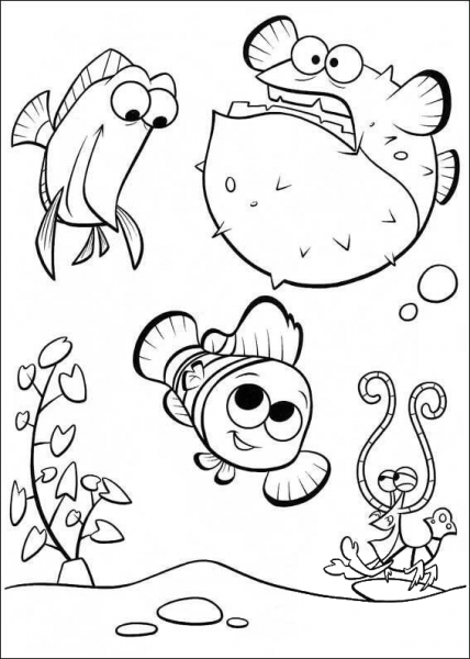 Nemo In the Tank  coloring page image