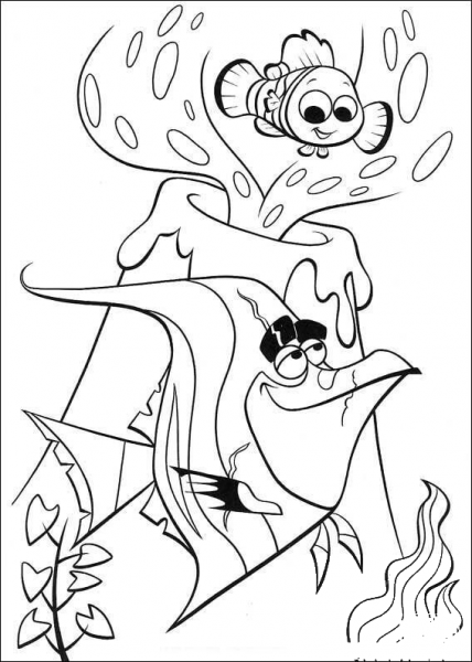 Nemo is saved  coloring page image