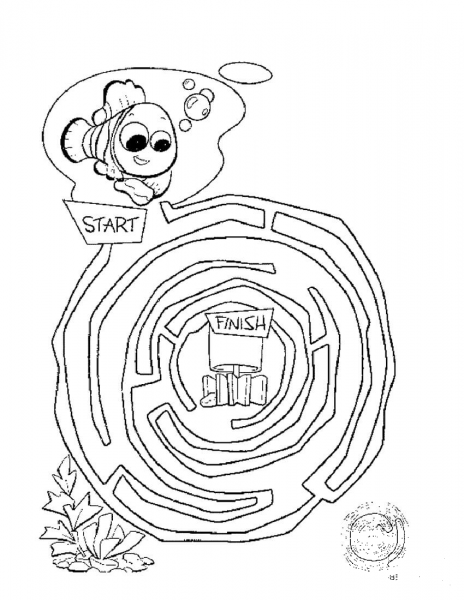 Nemo’s Maze  coloring page image