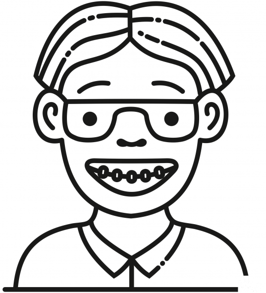 Nerd coloring page image
