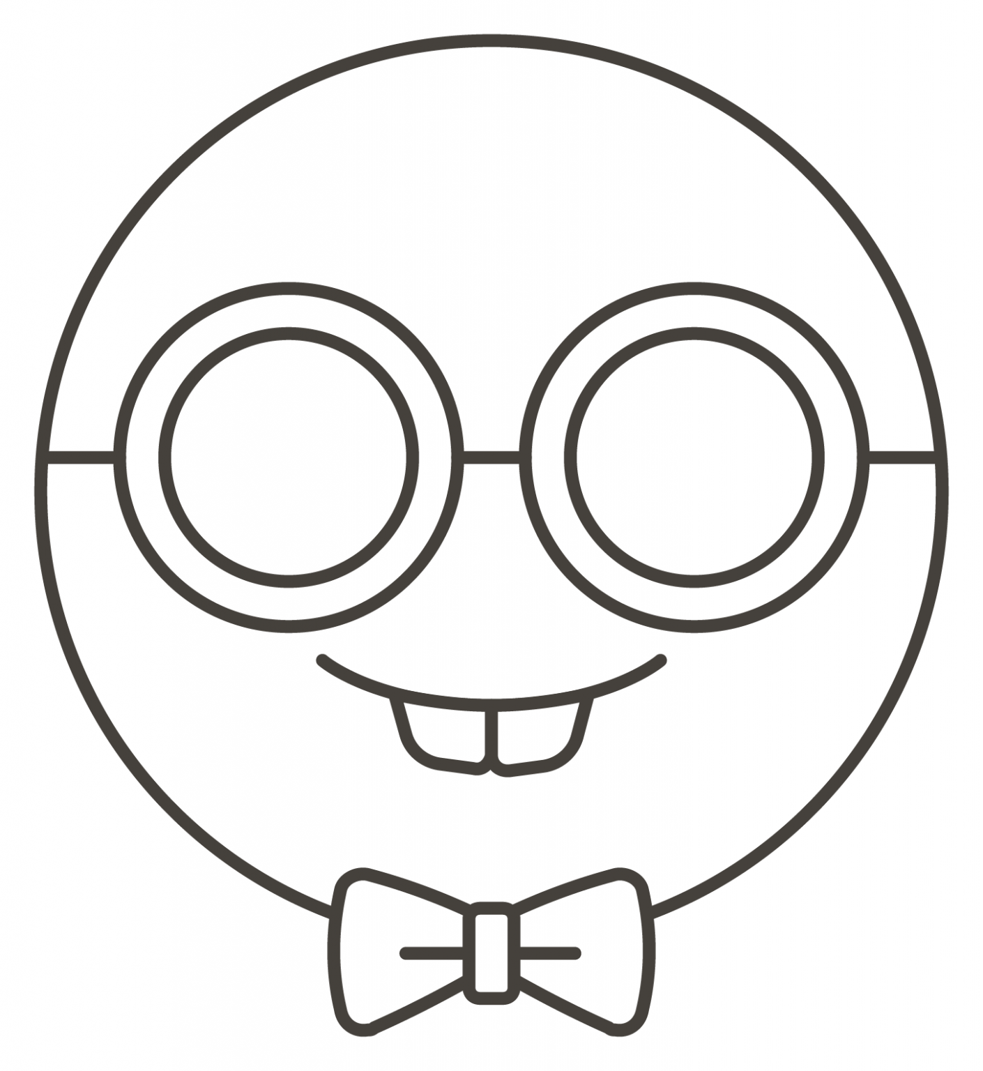 Nerd Face coloring page - ColouringPages