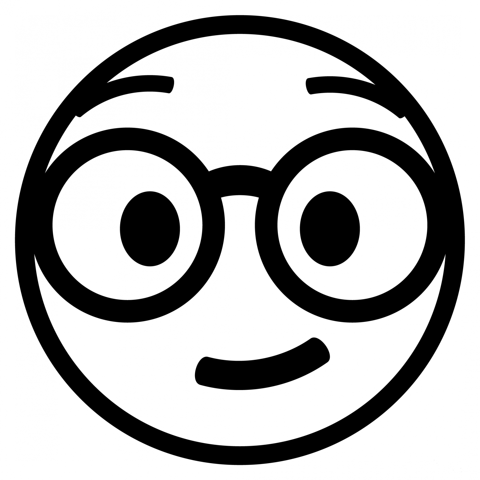Nerd Face Emoji coloring page - ColouringPages