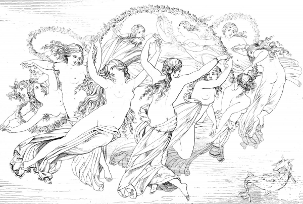Nereides  – Shelley, Prometheus Unbound, Act III, Scene 2 coloring page image