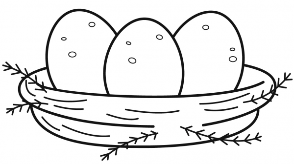 Nest coloring page image
