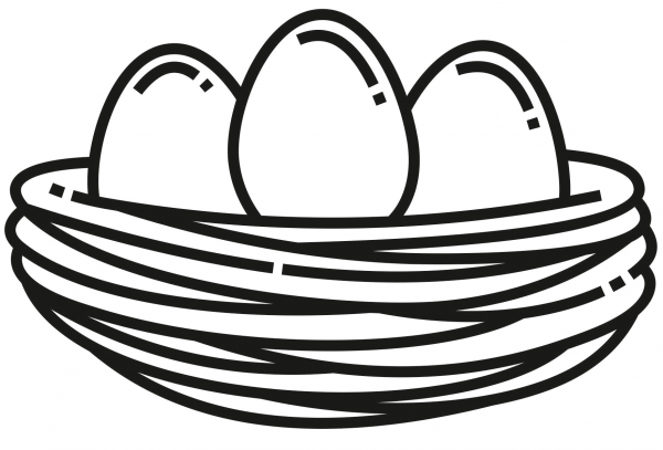 Nest coloring page image