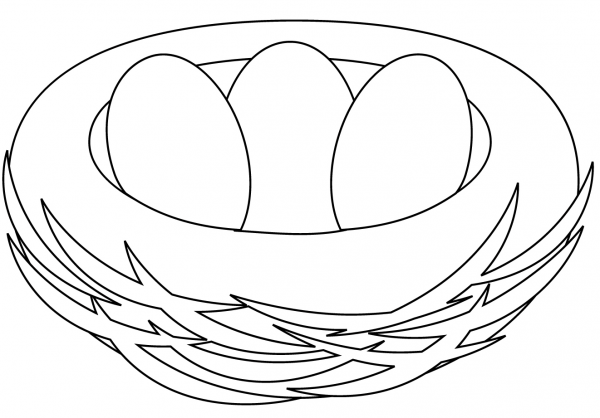 Nest coloring page image