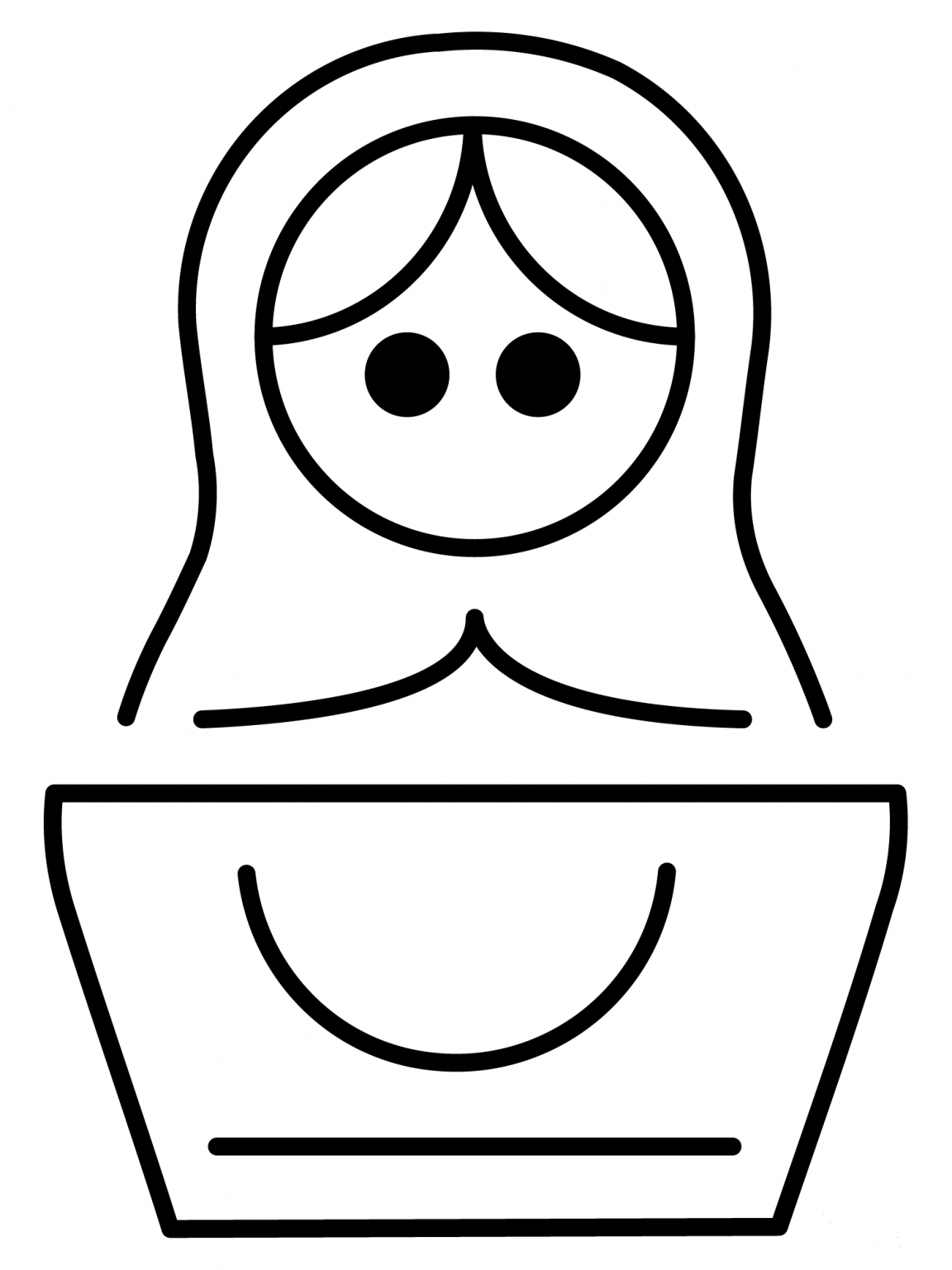 Nesting Dolls Emoji coloring page ColouringPages