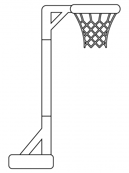 Netball Post coloring page image