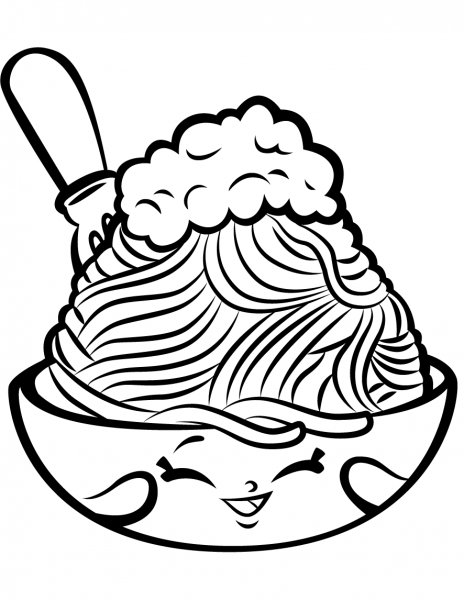 Netti Spaghetti Shopkin coloring page image