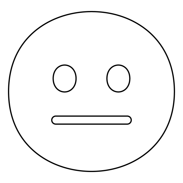 Neutral Face Emoji coloring page image