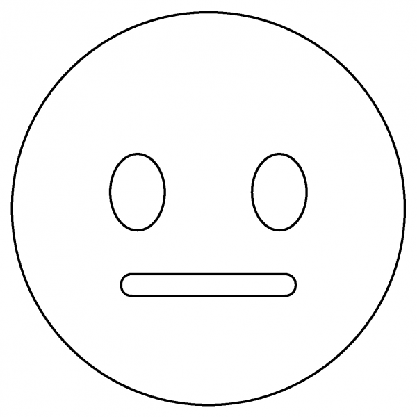 Neutral Face Emoji coloring page - ColouringPages