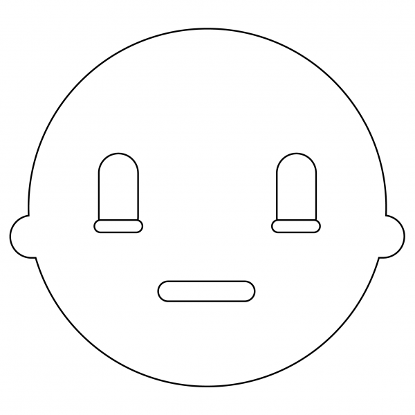 Neutral Face Emoji coloring page image