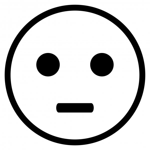 Neutral Face Emoji coloring page image