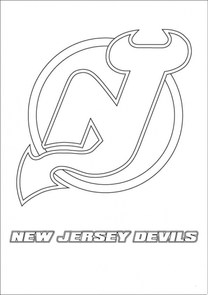 New Jersey Devils Logo coloring page image