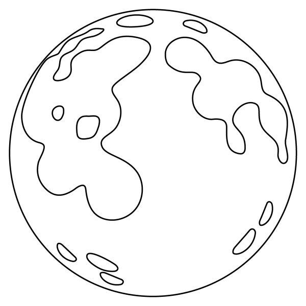 New Moon Emoji coloring page image