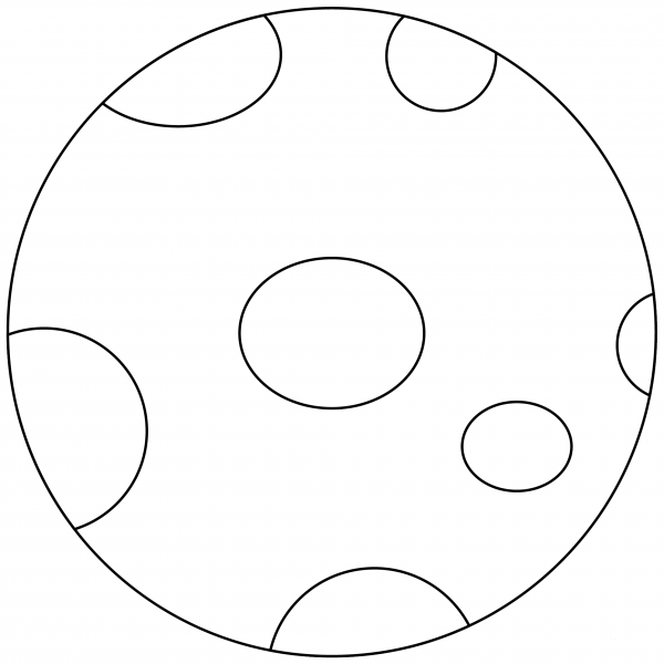 New Moon Emoji coloring page image