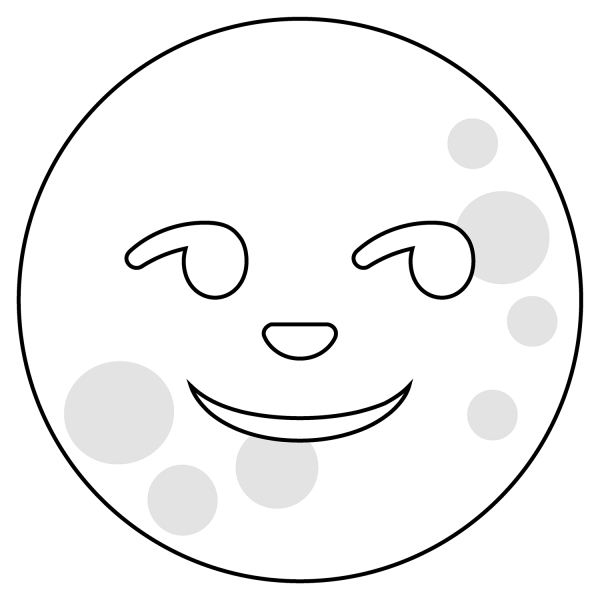 New Moon Face Emoji coloring page image