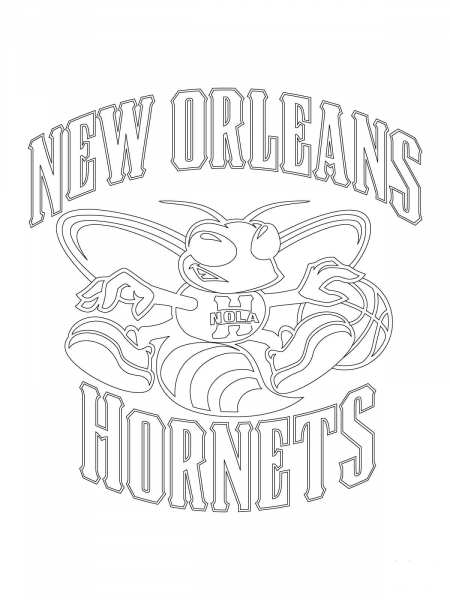 New Orleans Hornets Logo  coloring page image