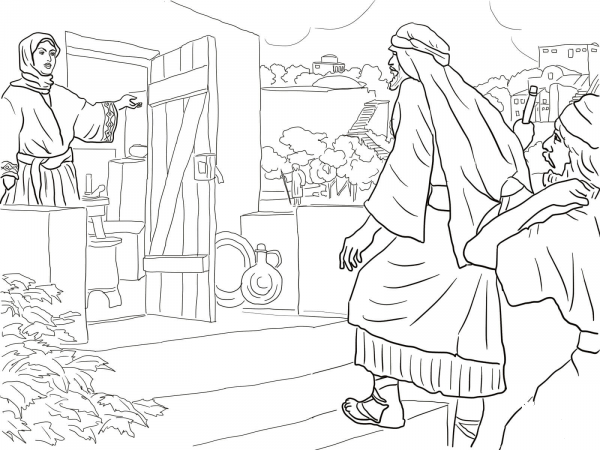 New Room Built for Elisha coloring page image