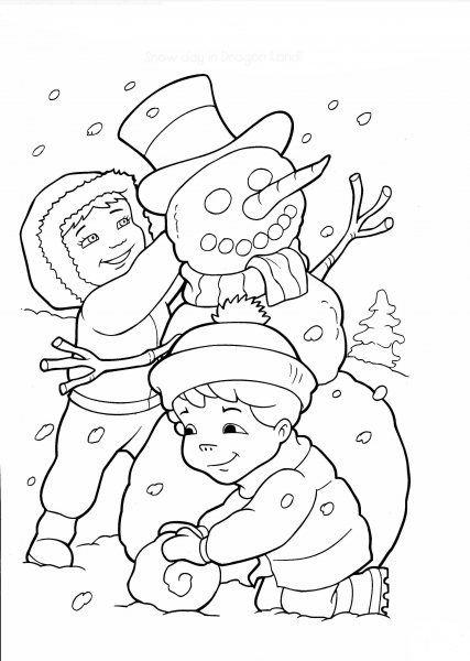 New Year For Emmy And Max  coloring page image