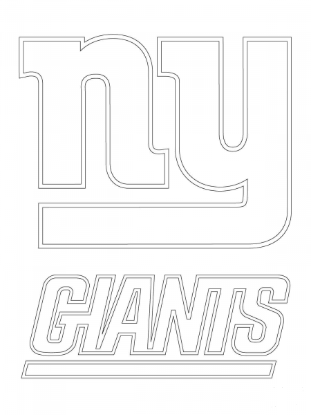 New York Giants Logo  coloring page image