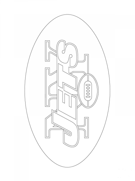New York Jets Logo coloring page image